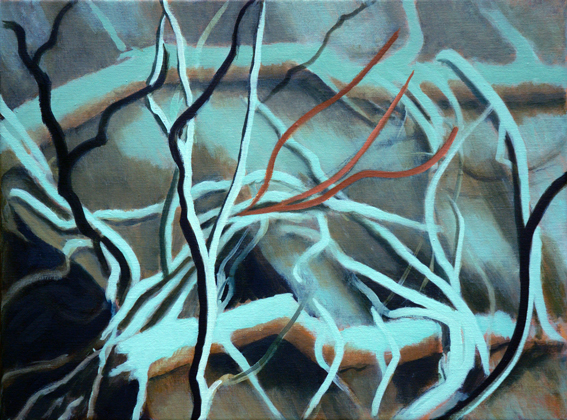 008_Lea Nieuwhof-blauwtak_oliedoek_50x70cm